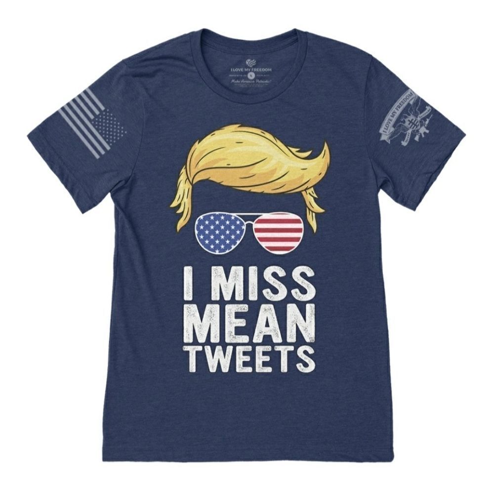 NWT Trump "I MISS MEAN TWEETS" Navy T-Shirt